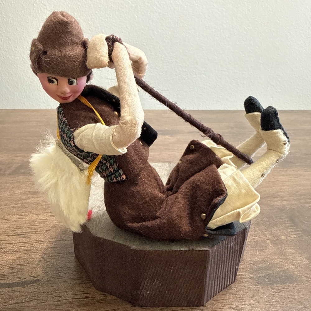 Vintage Roldan Klumpe Felt Doll Mountaineer Hiker‎ 1950's Spain